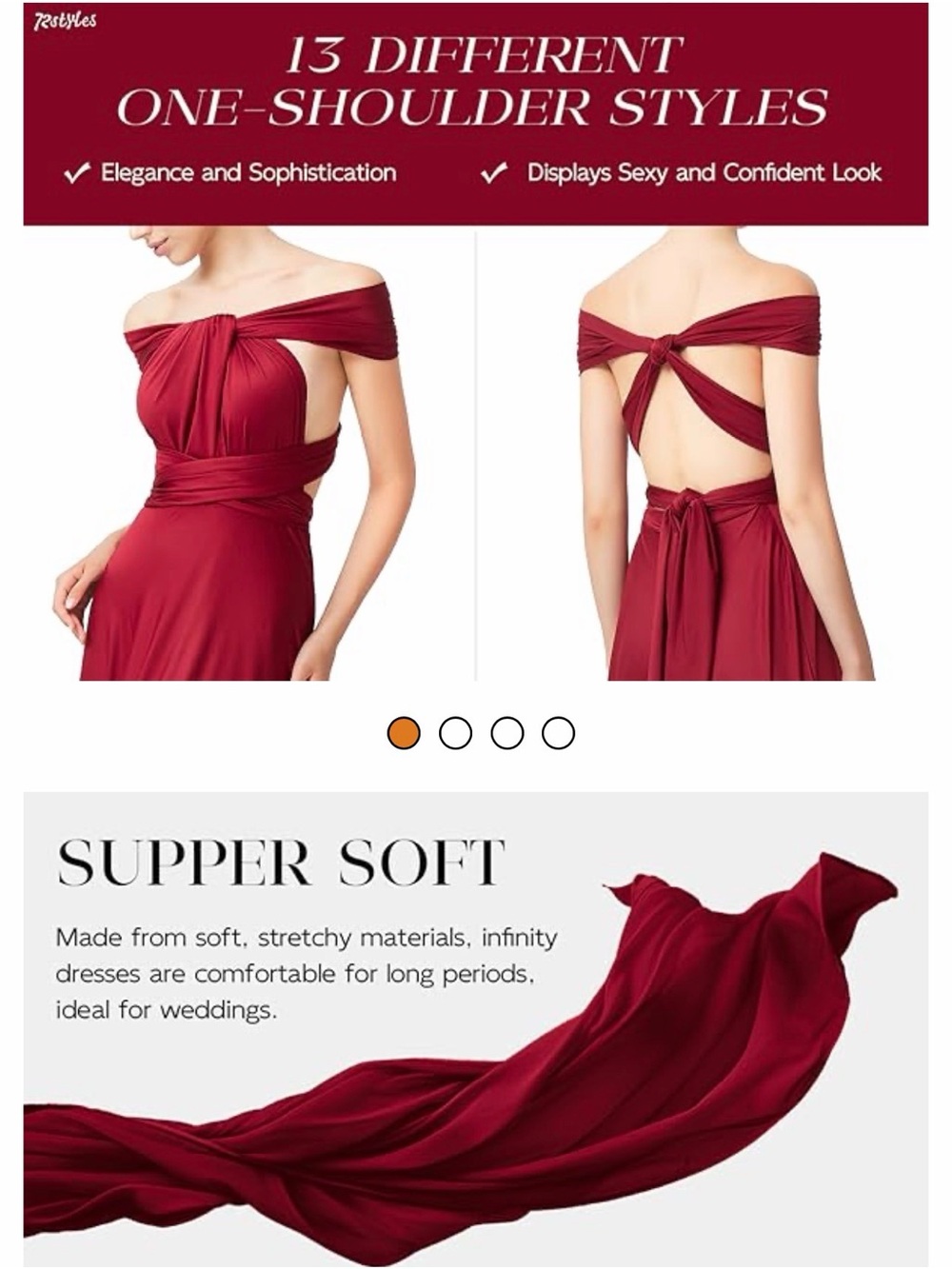 Infinity 72styles- Convertible Multiway Formal Gown in Terracotta - Picture 5 of 6